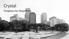  Presentation with japan shop - Slide set consisting of futuristic photo of tokyo - panoramic background and a white colored foreground