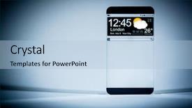  Presentation with humanity - Colorful presentation enhanced with futuristic smart phone phablet backdrop and a  colored foreground