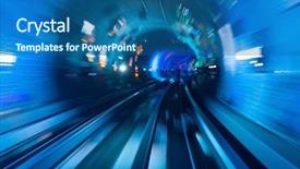  Presentation with futuristic - Presentation having futuristic super speed traffic blur background and a ocean colored foreground