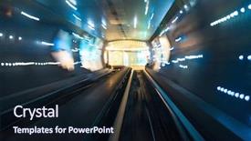  Presentation with traffic - Presentation design having futuristic super speed traffic blur background and a wine colored foreground