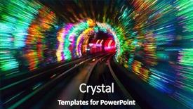  Presentation with futuristic - Presentation with futuristic super speed traffic blur background and a black colored foreground