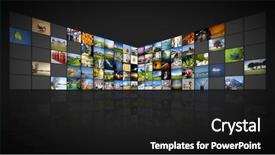  Presentation with futuristic - Beautiful slide deck featuring futuristic video wall with 100 backdrop and a black colored foreground