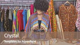  Presentation with african cloth - Cool new PPT layouts with fuzzy - african american female designer measuring backdrop and a coral colored foreground