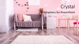  Presentation with foster care child - Slide set enhanced with fuzzy - beautiful child's room interior background and a lemonade colored foreground