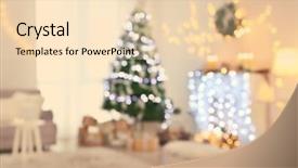  Presentation with fuzzy - Audience pleasing PPT theme consisting of fuzzy - blurred view of beautiful room backdrop and a lemonade colored foreground