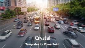  Presentation with urban transportation - PPT layouts enhanced with fuzzy - china's urban transportation background and a dark gray colored foreground