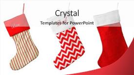  Presentation with fuzzy - Slide set featuring fuzzy - cute christmas stocking isolated background and a white colored foreground