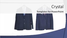  Presentation with fuzzy - Amazing PPT layouts having fuzzy - men's two suits shirts backdrop and a white colored foreground