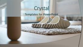  Presentation with pair of compass - Amazing slide set having fuzzy - pair of fleece slippers backdrop and a sky blue colored foreground