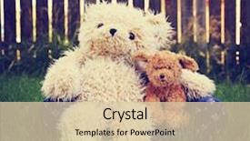  Presentation with fuzzy - Slide set having fuzzy - teddy bear with his arm background and a lemonade colored foreground