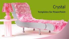  Presentation with fuzzy - Cool new slide set with fuzzy lounge chair and pink backdrop and a gold colored foreground