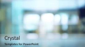  Presentation with fuzzy - Slides featuring fuzzy office photo background and a light blue colored foreground