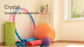  Presentation with physiotherapy - PPT layouts having fysio - different physiotherapy equipment in room background and a lemonade colored foreground