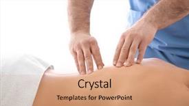  Presentation with physiotherapy - Beautiful theme featuring fysio - physiotherapist working with patient backdrop and a coral colored foreground