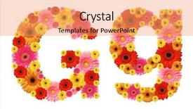  Presentation with flower condolenses - Slide deck having g many - g flower alphabet background and a coral colored foreground