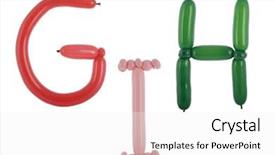  Presentation with fonts - Beautiful presentation featuring g many - twisted balloon fonts part backdrop and a white colored foreground