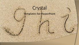  Presentation with beach wedding heart on sand - Slides featuring teachin g - alphabet letters handwritten in sand background and a soft green colored foreground