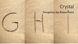  Presentation with sea shore - Presentation theme with teachin g - concept or conceptual abstract set background and a lemonade colored foreground