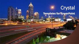 Presentation with atlanta - Cool new slide deck with ga station - interstate 85 runs below backdrop and a navy blue colored foreground