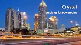  Presentation with atlanta - Amazing slide set having ga station - interstate 85 runs below backdrop and a teal colored foreground