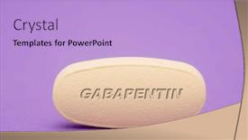  Presentation with pharmaceutical - Slide set with gabapentin-pharmaceutical-medicine-pills-tablet background and a light blue colored foreground
