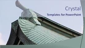  Presentation with roof - Slide deck enhanced with gable-on-tiled-roof background and a sky blue colored foreground