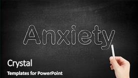  Presentation with anxiety - Audience pleasing slide deck consisting of gad - anxiety written on white blackboard backdrop and a dark gray colored foreground