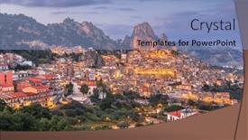  Presentation with dusk - Theme with gagliano-castelferrato-sicily-italy background and a light blue colored foreground