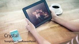  Presentation with payment - Presentation consisting of gain eployment - payment successful screen against stocks background and a coral colored foreground