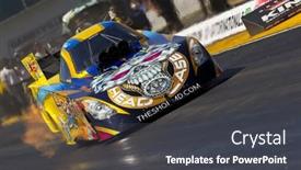  Presentation with race car - Presentation theme featuring gainesville-fl-mar-11-driver background and a dark gray colored foreground