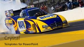  Presentation with race car - Beautiful presentation featuring gainesville-fl-mar-11-driver backdrop and a gold colored foreground