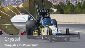  Presentation with race car - Cool new presentation design with gainesville-fl-mar-12-driver backdrop and a gray colored foreground