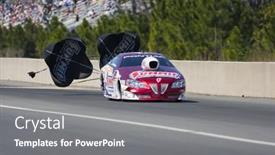  Presentation with race car - Amazing presentation theme having gainesville-fl-mar-12-driver backdrop and a gray colored foreground