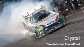  Presentation with raceway - Beautiful PPT theme featuring gainesville-fl-march-13-nhra backdrop and a gray colored foreground