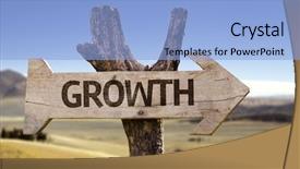  Presentation with growth - Colorful theme enhanced with gaining access - growth wooden sign backdrop and a  colored foreground
