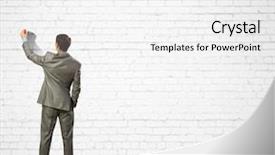  Presentation with bamboo drawing - Amazing slide deck having gains project - back view image of businessman backdrop and a  colored foreground