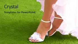  Presentation with jesus washed feet disciples - Slides consisting of gait - beautiful bride's feet background and a  colored foreground