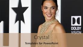  Presentation with justice - Amazing slide deck having gal-gadot-at-the-world backdrop and a coral colored foreground