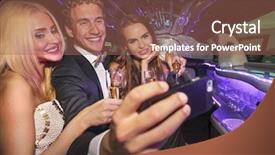  Presentation with gala - Amazing slides having gala - living the glamourous life drinking backdrop and a coral colored foreground