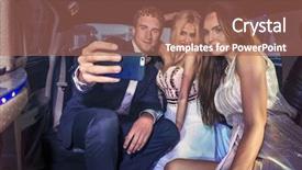  Presentation with young generation - Beautiful presentation theme featuring gala - luxury lifestyle of a successful backdrop and a coral colored foreground