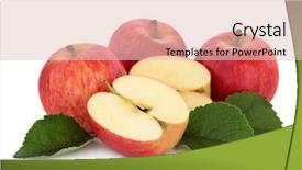 Presentation with gala - Cool new slides with gala apples with leaf sprig backdrop and a lemonade colored foreground