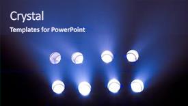  Presentation with gala - Slides having gala ball - row of stage lights background and a ocean colored foreground