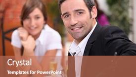  Presentation with sparkling wine - Beautiful theme featuring gala dinner - 40 years old man backdrop and a coral colored foreground