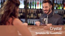  Presentation with gala dinner - Amazing presentation theme having gala dinner for charming man backdrop and a coral colored foreground