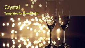  Presentation with led lights - Beautiful presentation featuring champagne on a dark backdrop and a tawny brown colored foreground