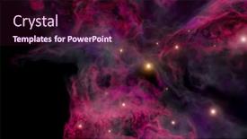  Presentation with nebula - Presentation design having galactic-dust-nebula background and a wine colored foreground
