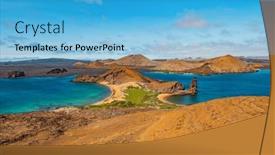  Presentation with sugarcane fields mountains landscape nature - Slides featuring galapagos-bartolome-island-islas-galapagos background and a light blue colored foreground