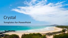  Presentation with ecuador - Presentation theme consisting of galapagos isabela island ecuador background and a light blue colored foreground