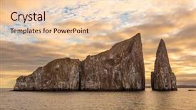  Presentation with spanish - Slide deck featuring galapagos kicker rock nature landscape background and a lemonade colored foreground