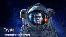  Presentation with space - PPT layouts having galaxy - dreaming about space mixed media background and a navy blue colored foreground